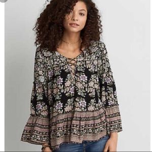 American eagle peasant top